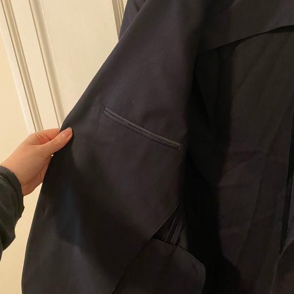 Mens SANDRO Classic Navy Wool Suit Jacket sz EU48 - Picture 14 of 16